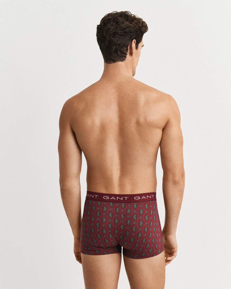 cadeauverpakking met 3 koffers met paisleyprint - plumped red