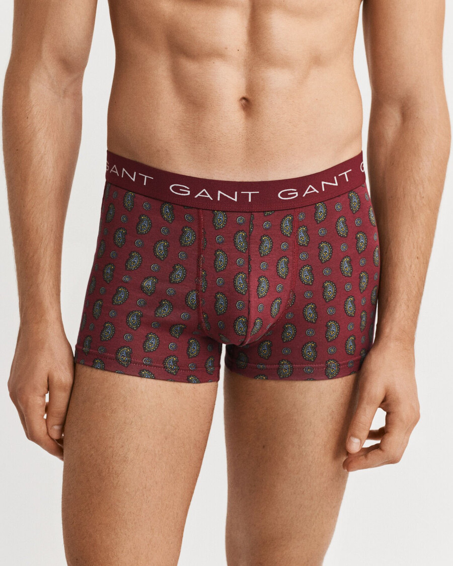 cadeauverpakking met 3 koffers met paisleyprint - plumped red