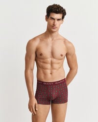 cadeauverpakking met 3 koffers met paisleyprint - plumped red