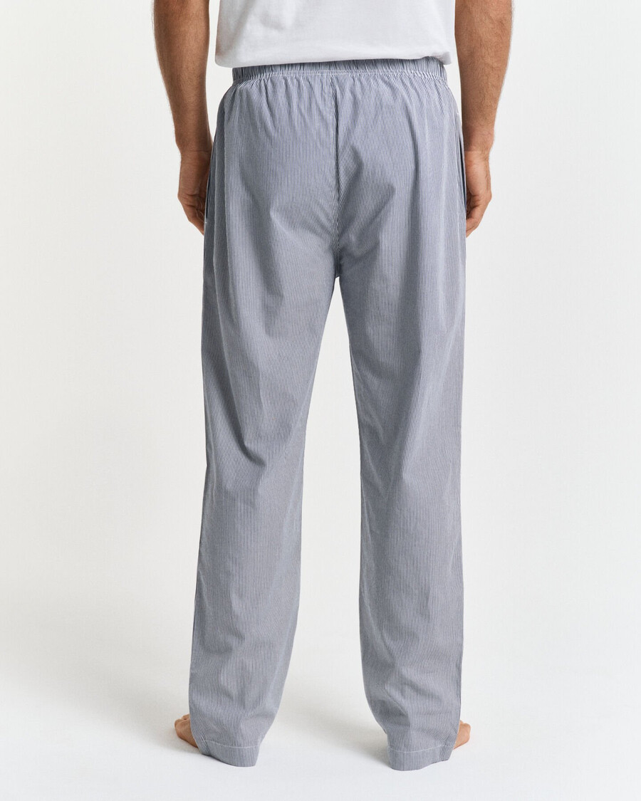 gestreepte poplin pyjamabroek - perzisch blauw