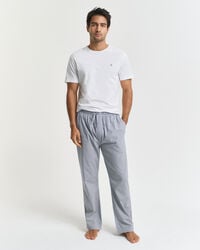 gestreepte poplin pyjamabroek - perzisch blauw