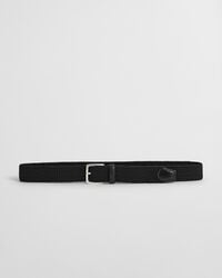 gevlochten elastische riem - zwart
