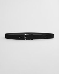 klassieke suède riem - zwart