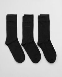 set van 3 zachte katoenen sokken - zwart