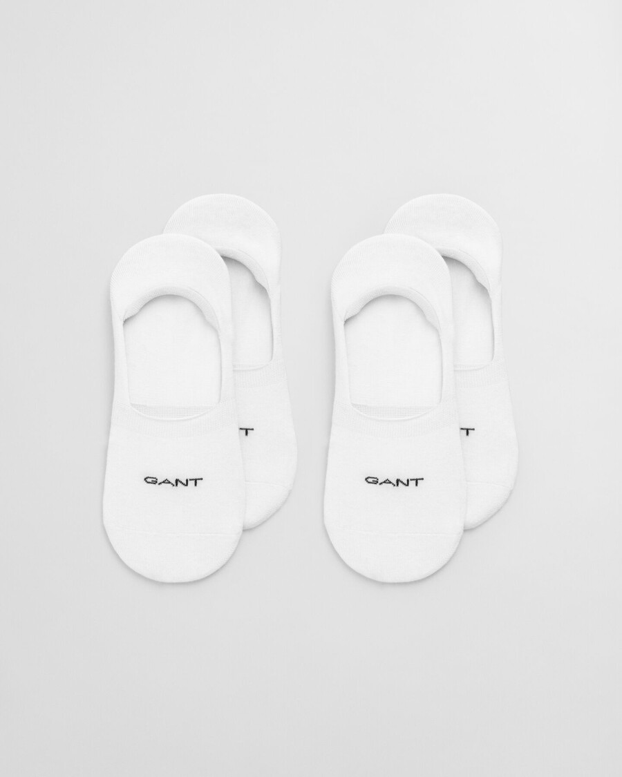 2-pack onzichtbare sokken - wit