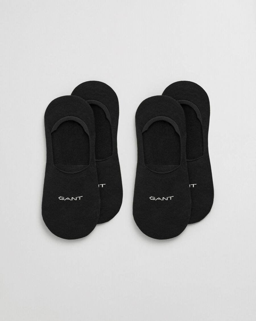 2-pack onzichtbare sokken - zwart