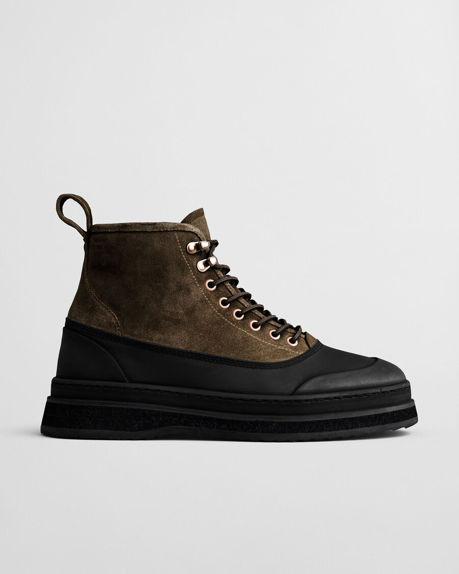 blistown suède veterschoenen - warm kaki