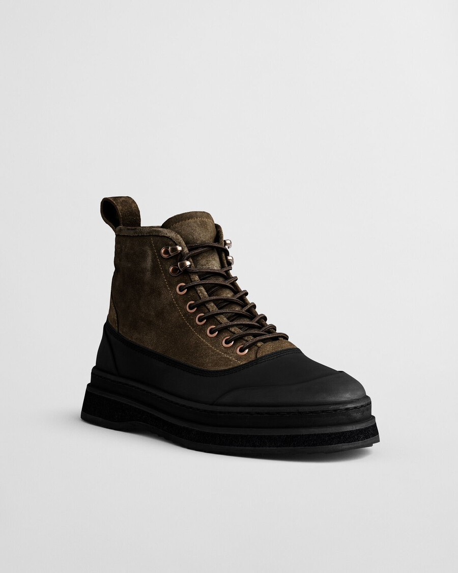 blistown suède veterschoenen - warm kaki