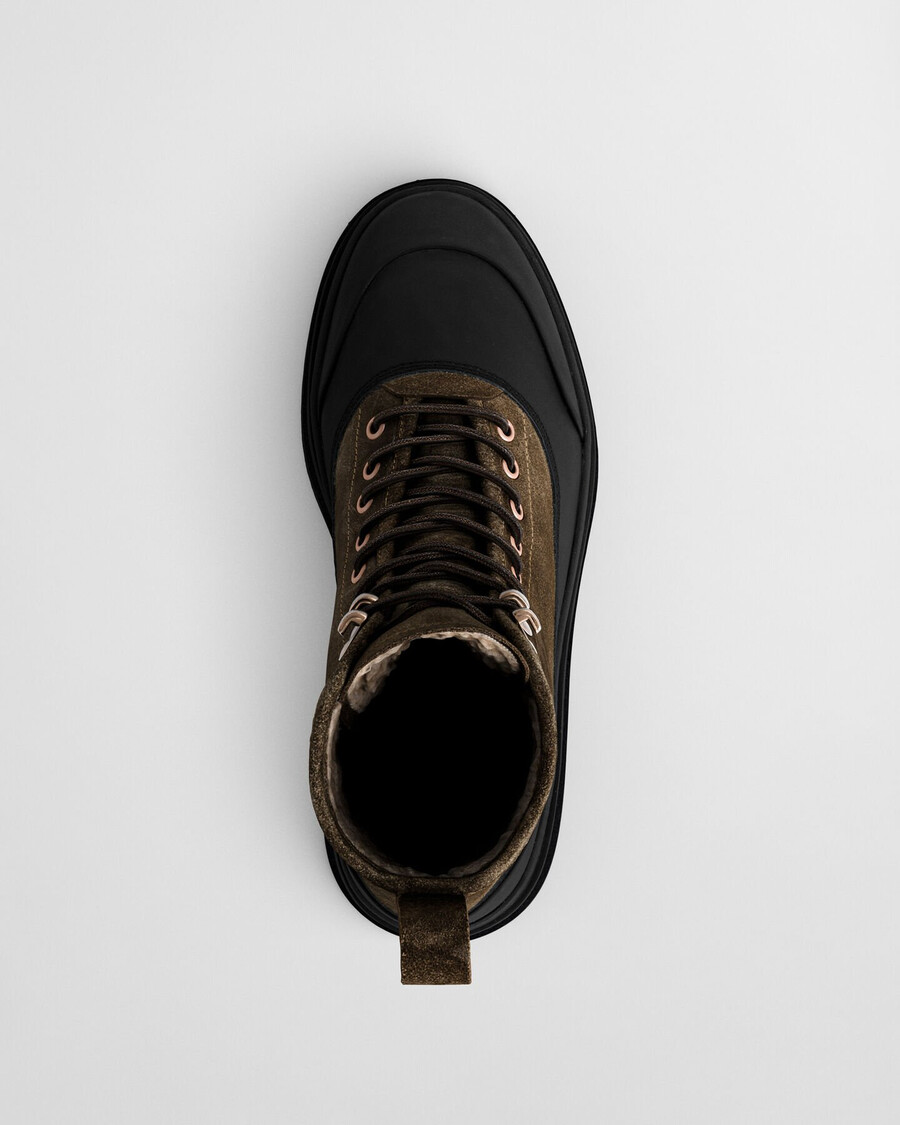 blistown suède veterschoenen - warm kaki