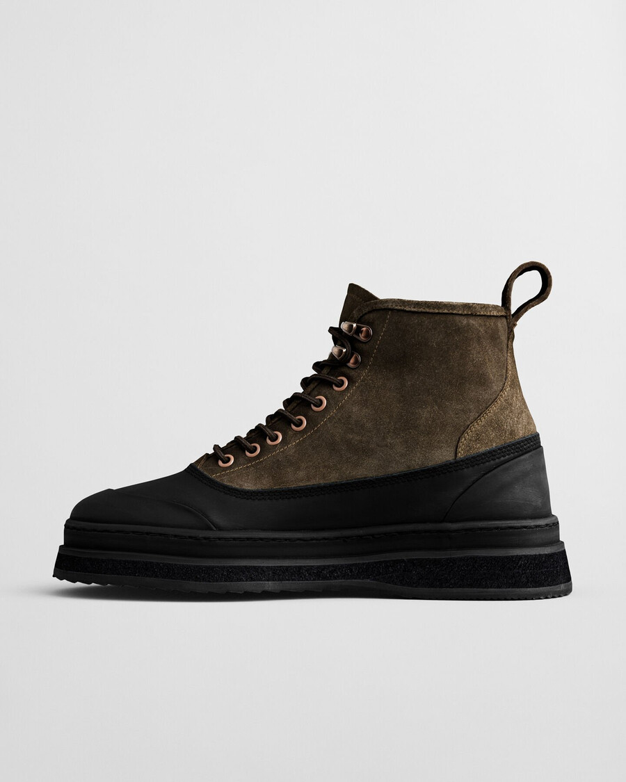 blistown suède veterschoenen - warm kaki