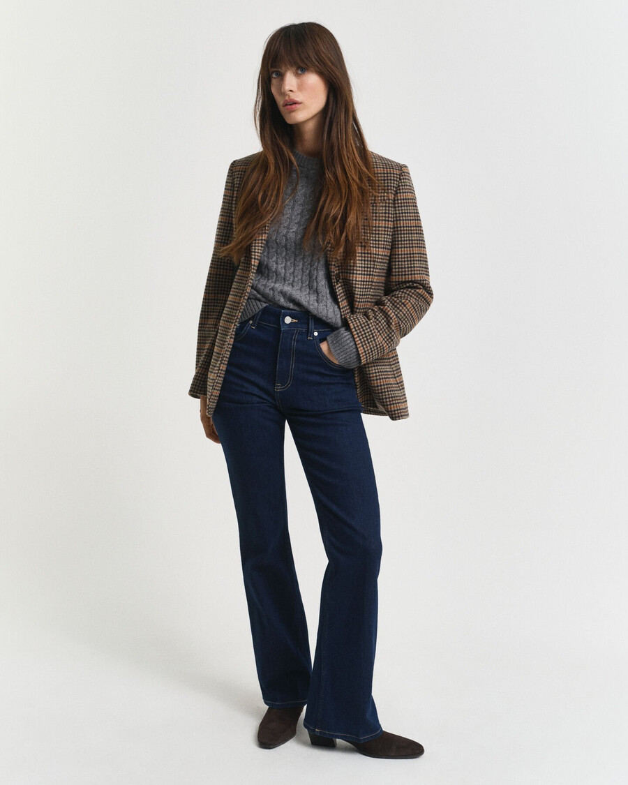 slim fit flared jeans - donkerblauw