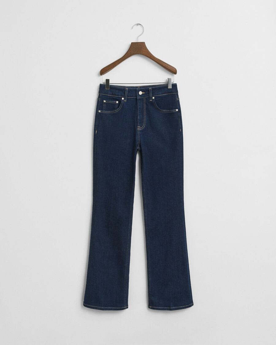 slim fit flared jeans - donkerblauw