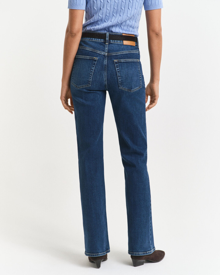slim fit flared jeans - donkerblauw vintage