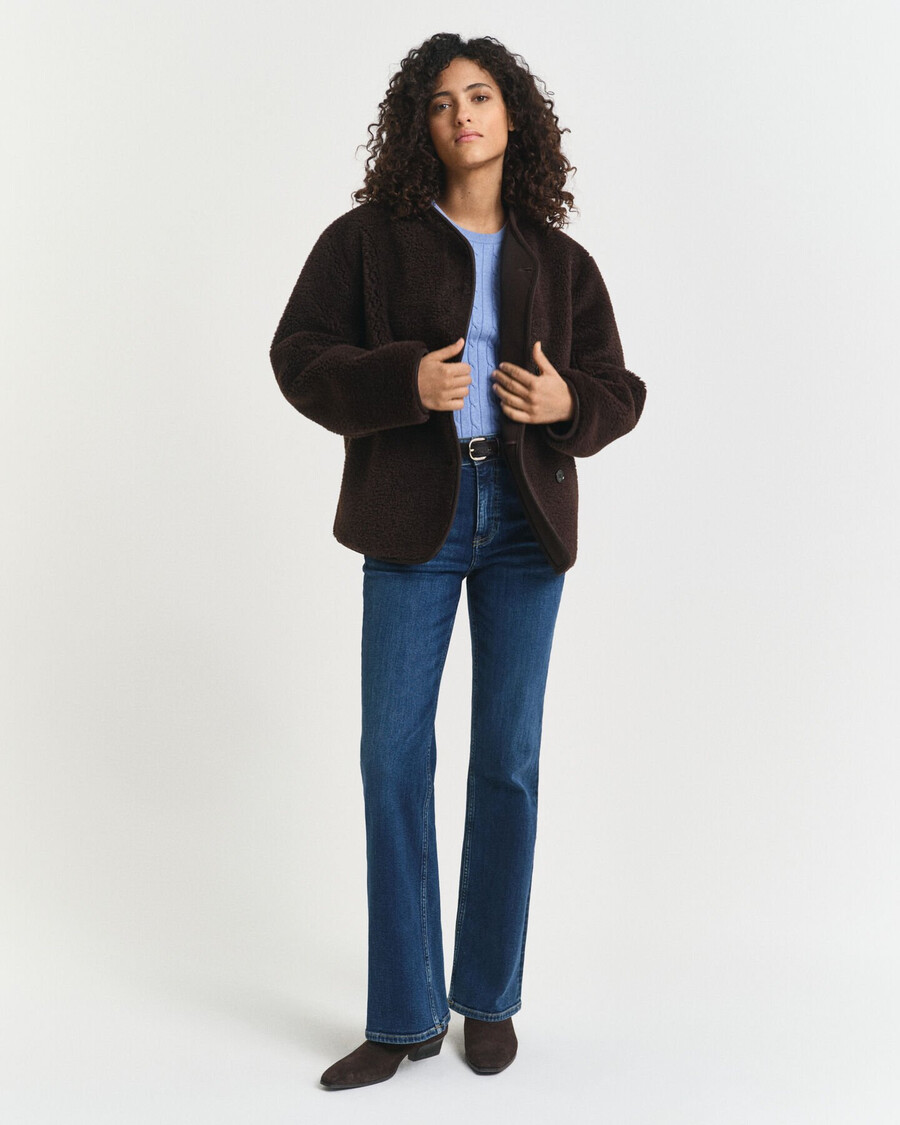 slim fit flared jeans - donkerblauw vintage