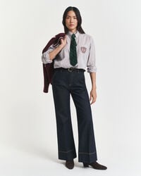 wijde flared jeans - donkerblauw