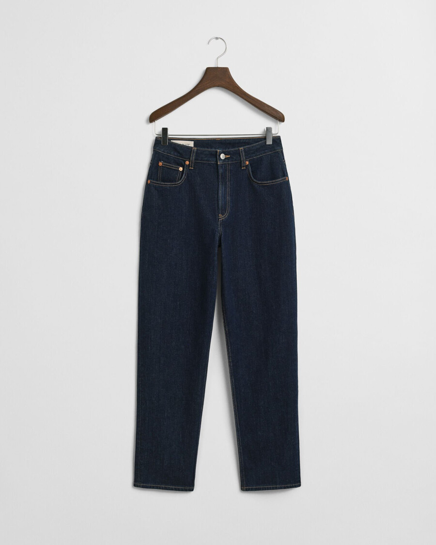 rechte stretchjeans - donkerblauw