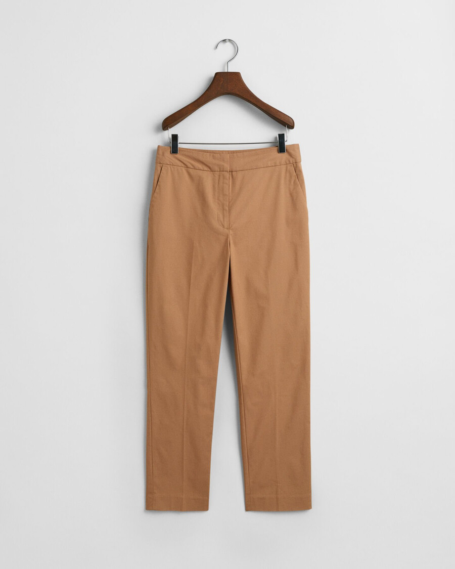 smalle sigarettenbroek - warm kaki