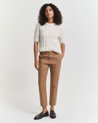 smalle sigarettenbroek - warm kaki