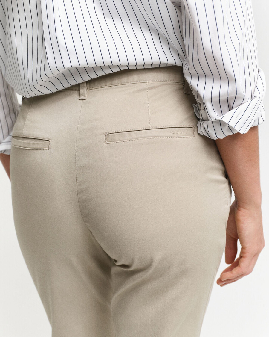 slim fit chinos - droog zand