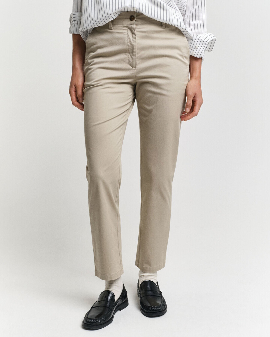 slim fit chinos - droog zand