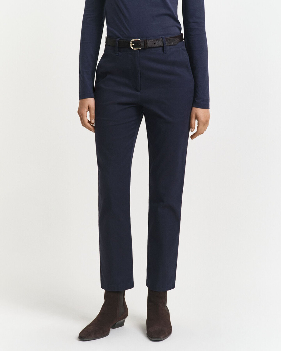 slim fit chinos - avondblauw