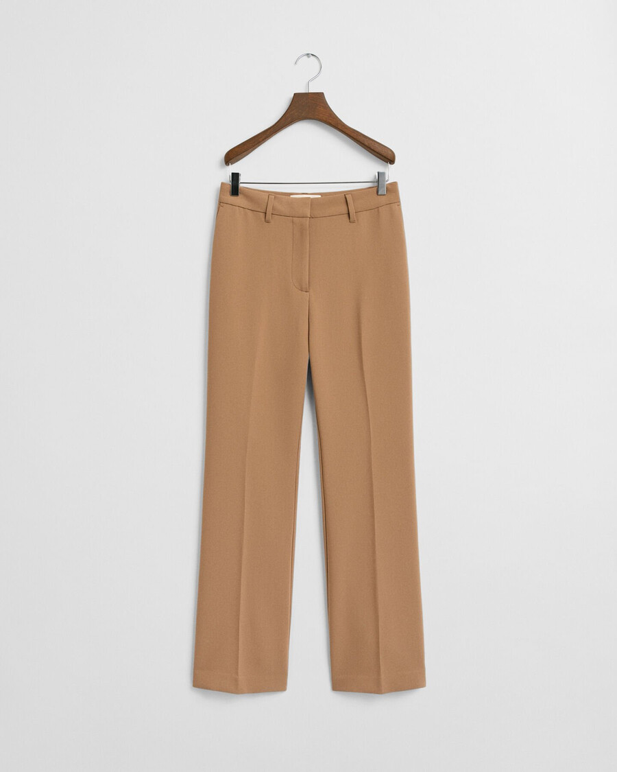 slim fit flared broek - warm kaki