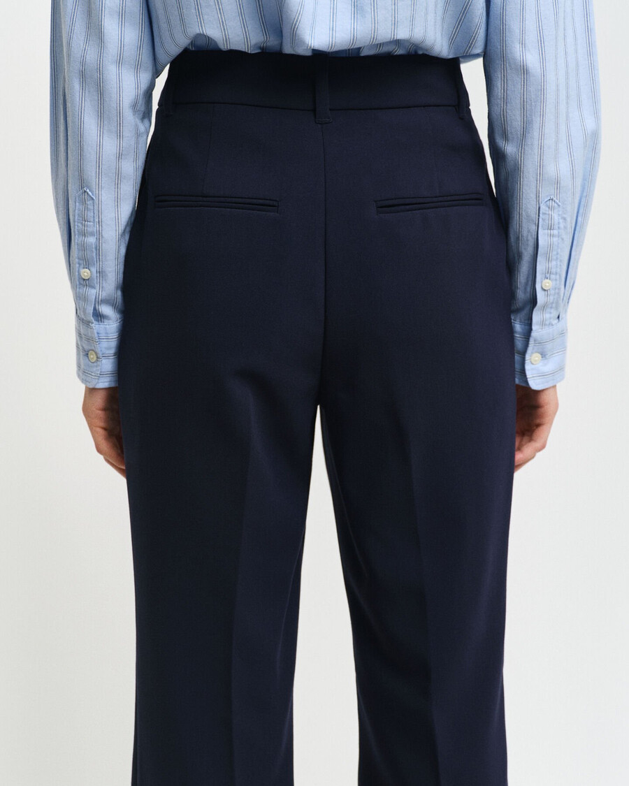 slim fit flared broek - avondblauw