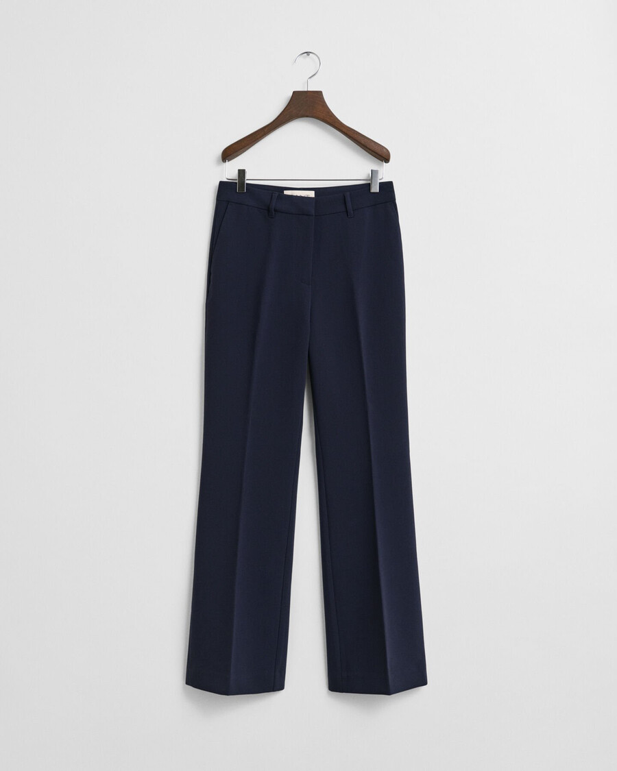 slim fit flared broek - avondblauw