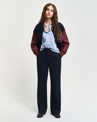 slim fit flared broek - avondblauw