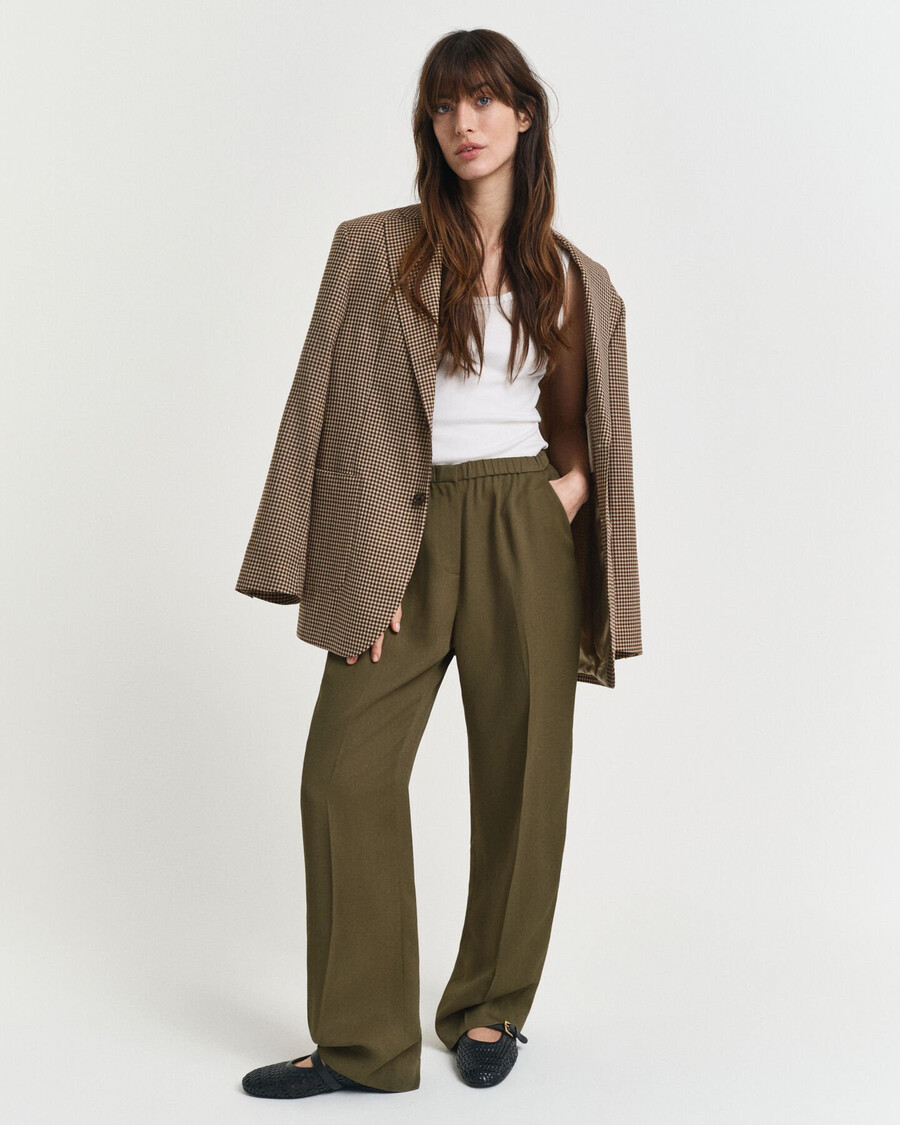 fluid pants - mosgroen