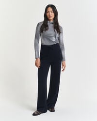 gebreide wollen broek - avondblauw
