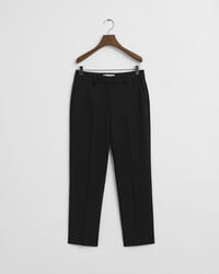 slim fit fluid broek - zwart