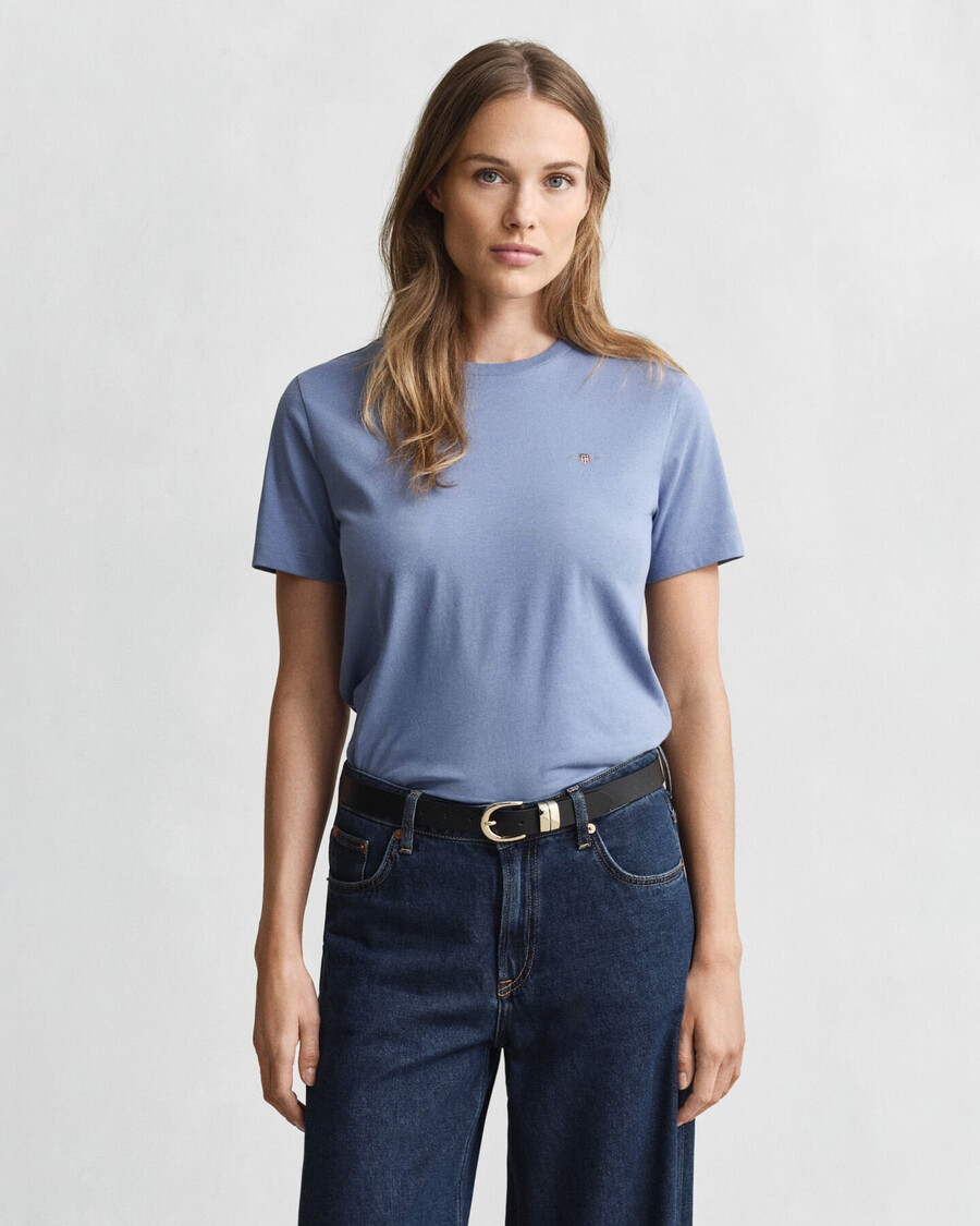 shield t-shirt - vervaagde denim