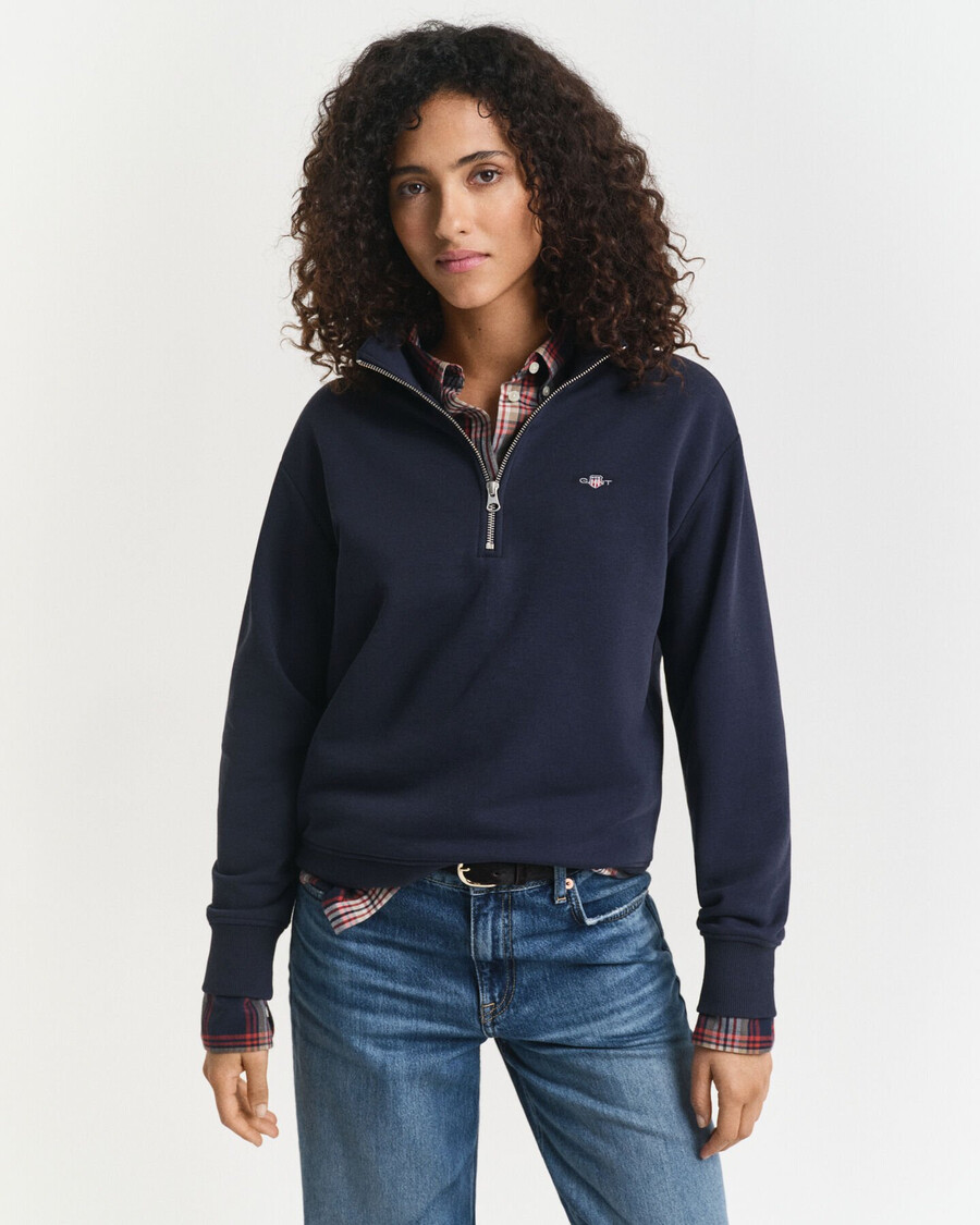shield half zip sweatshirt - avondblauw