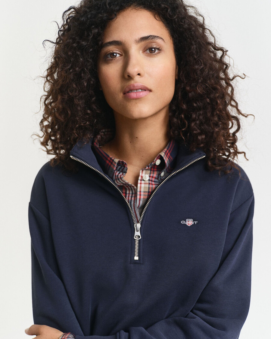 shield half zip sweatshirt - avondblauw