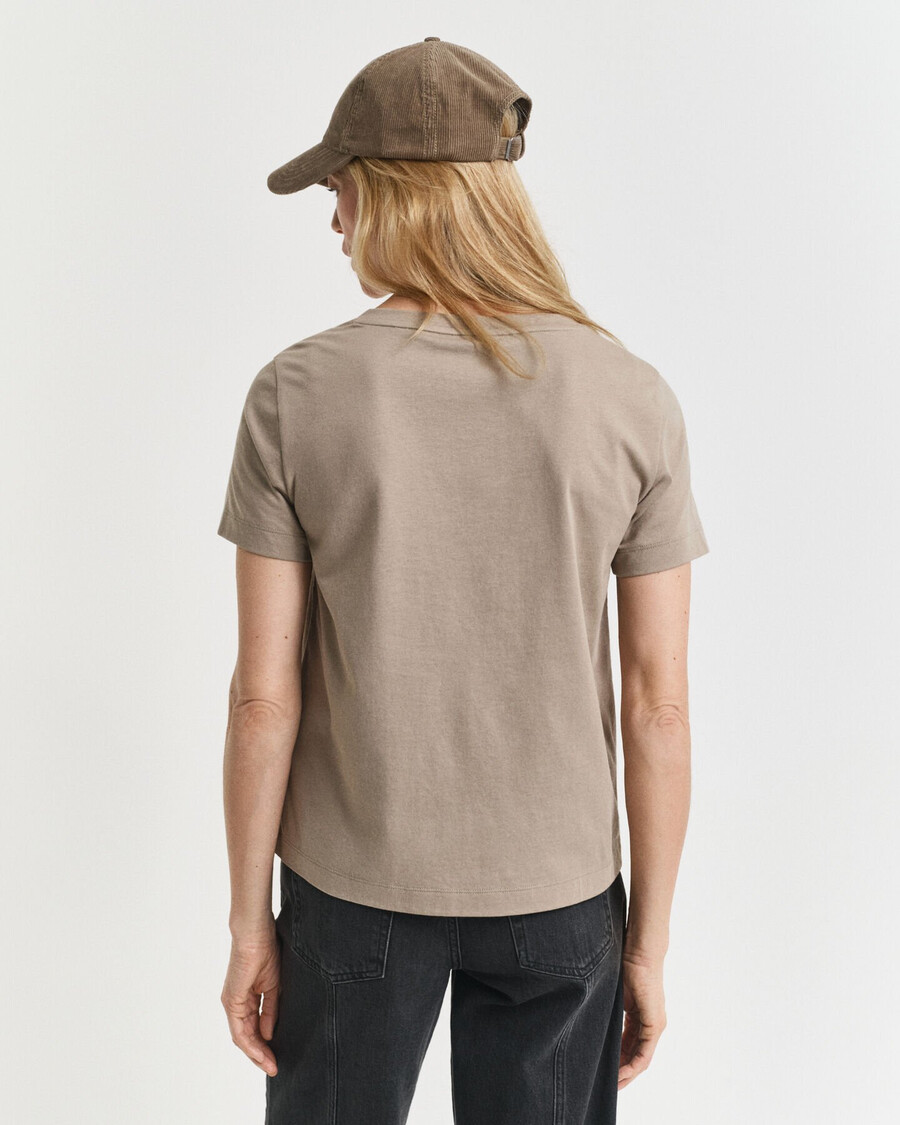 shield v-hals t-shirt - taupe beige