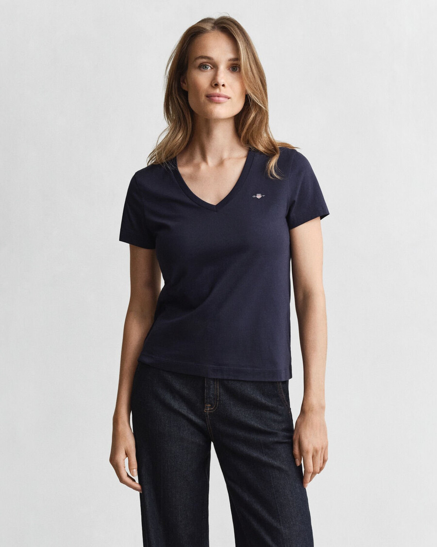 shield v-hals t-shirt - avondblauw