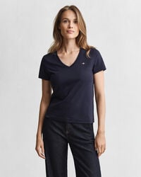 shield v-hals t-shirt - avondblauw