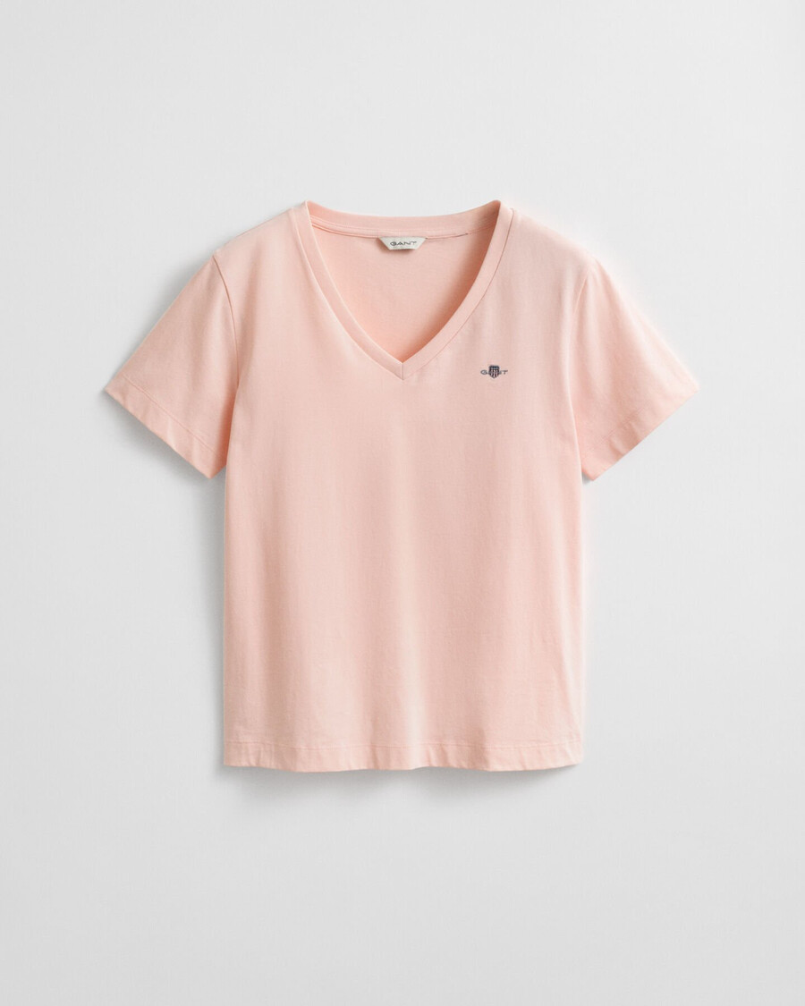 shield v-hals t-shirt - abrikoosroze