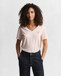shield v-hals t-shirt - abrikoosroze
