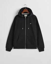 hoodie met shield-rits - zwart