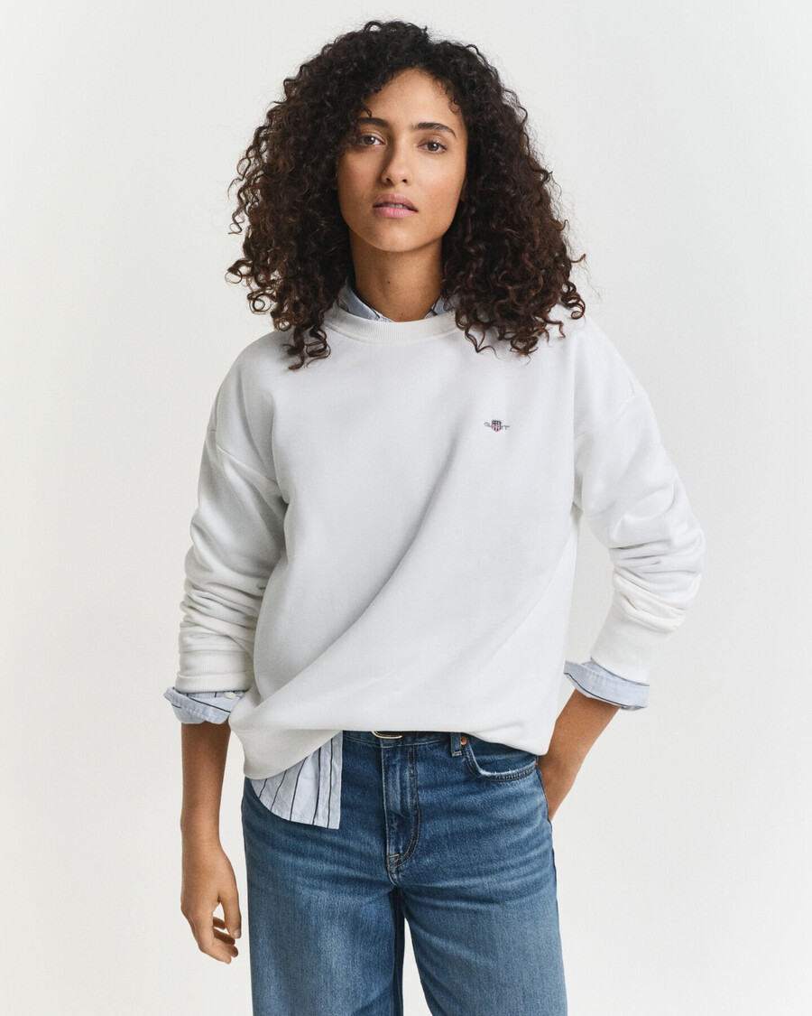 shield crew neck sweatshirt - eierschaal