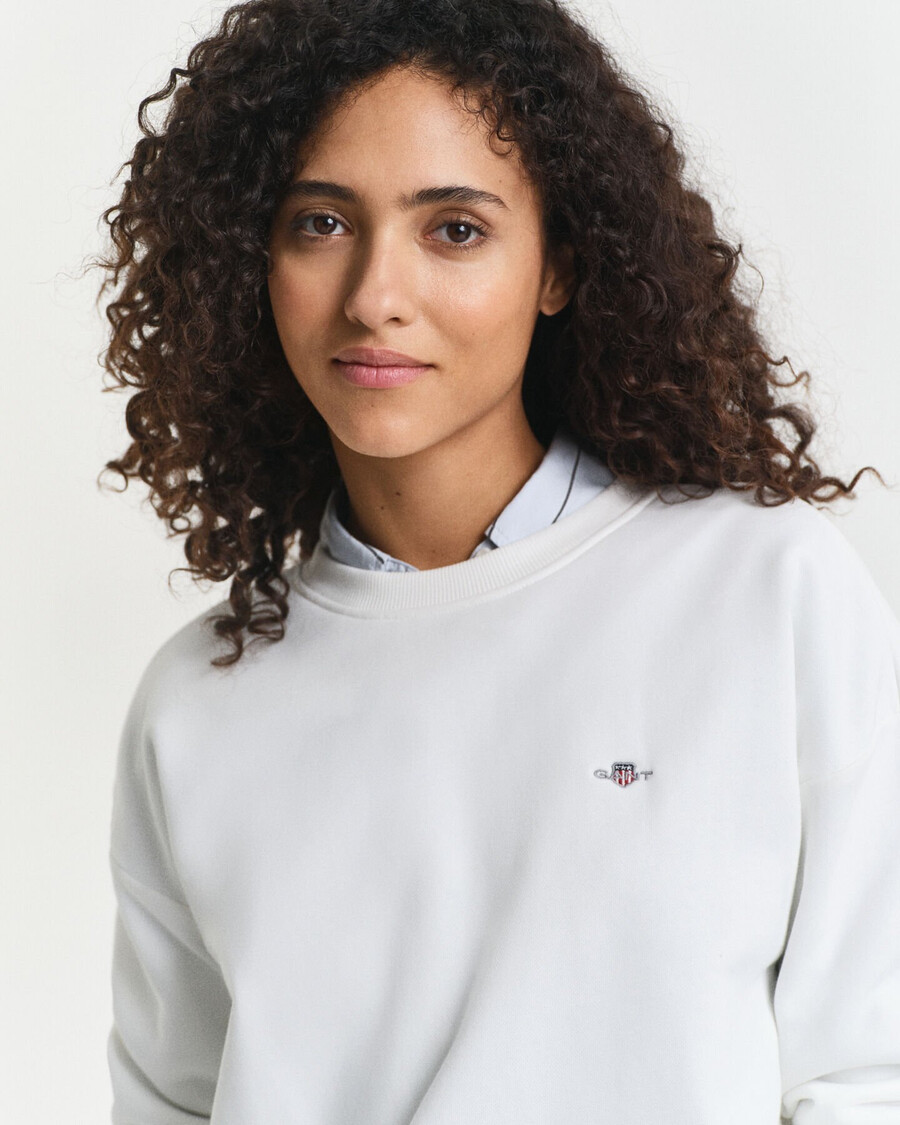 shield crew neck sweatshirt - eierschaal
