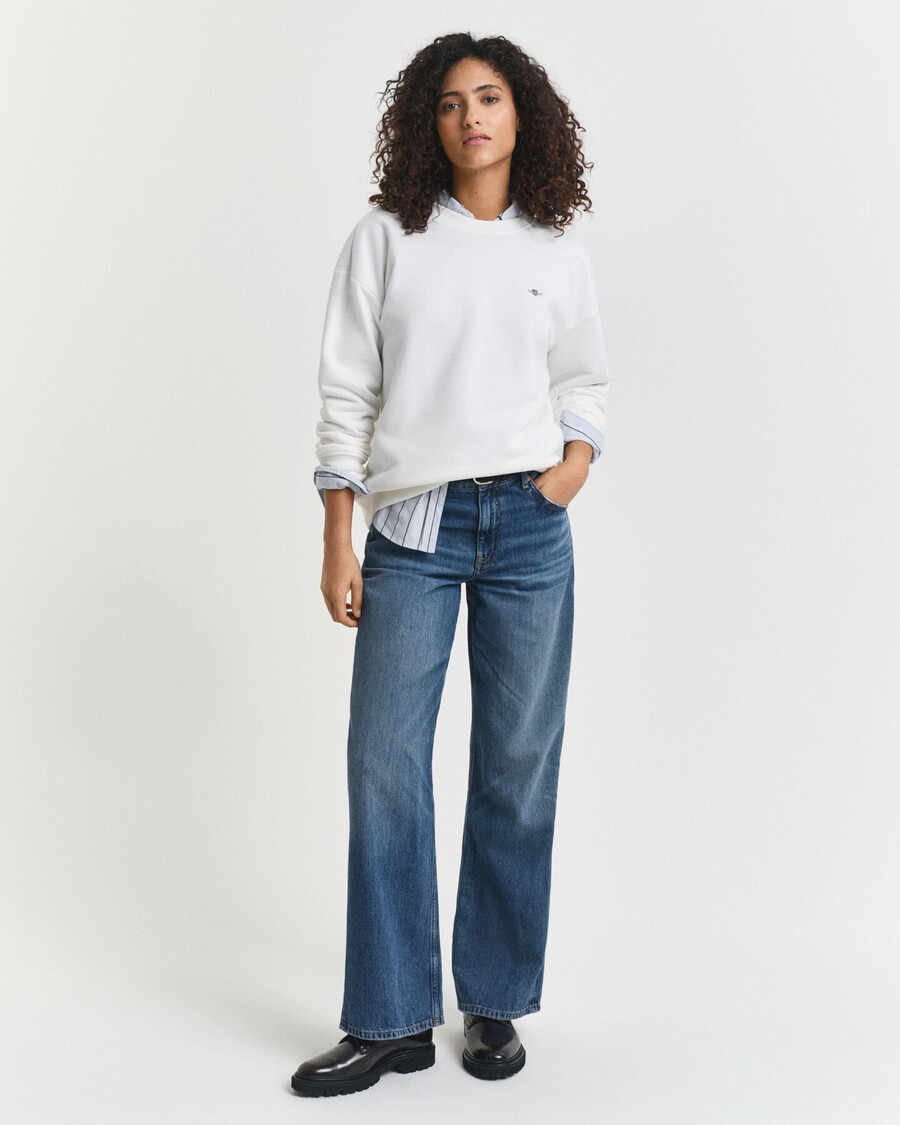 shield crew neck sweatshirt - eierschaal