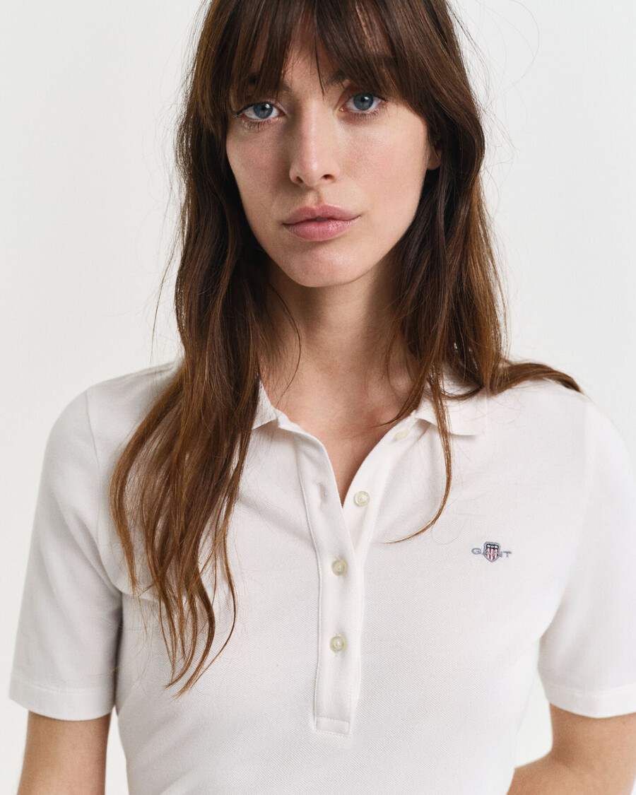 shield piqué polo shirt - eierschaal