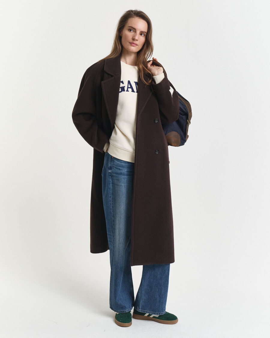 sweatshirt met grafische print en ronde hals - crème