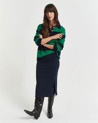 jersey kokerrok - avondblauw