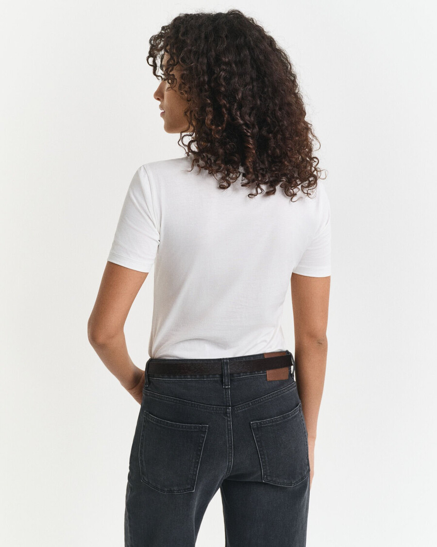licht katoenen t-shirt - wit