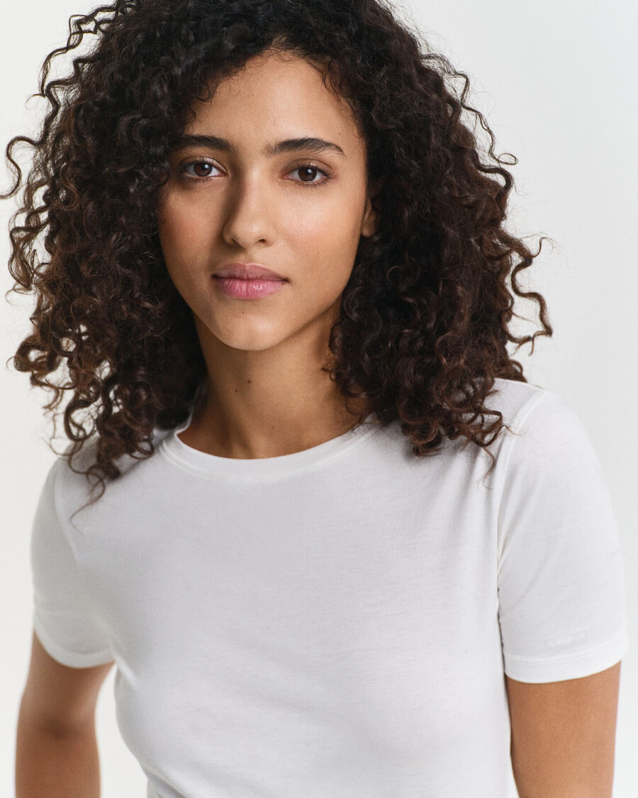 licht katoenen t-shirt - wit