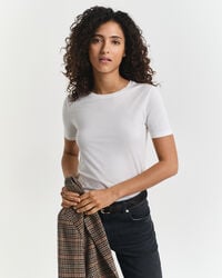 licht katoenen t-shirt - wit